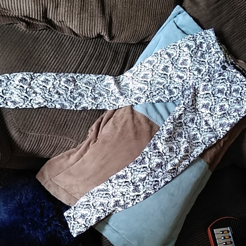 White and black jeans